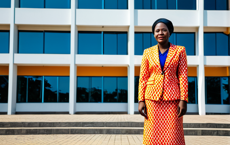 **
"A professional Mozambican businesswoman in a modest, colorful business suit, standing in front of a modern building in Maputo, Mozambique, fully clothed, appropriate attire, safe for work, perfect anatomy, correct proportions, professional photography, high quality, bright daylight, family-friendly."
**